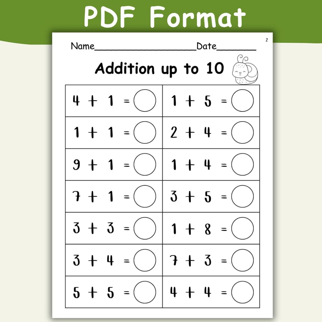 Educational worksheets for Etsy